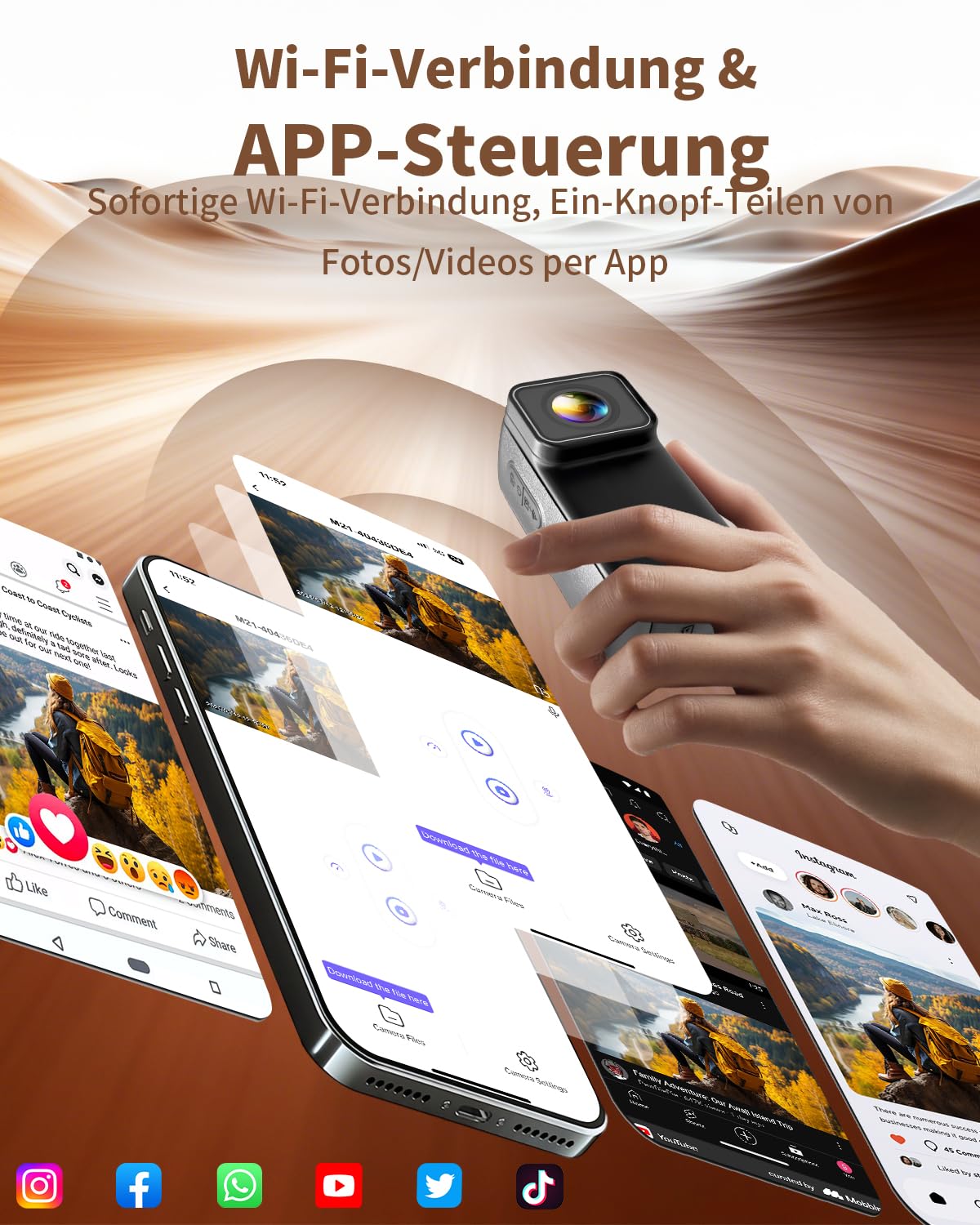 Neu Action Cam 4K/2K/1080P mit 64GB SD Karte &1,47 Zoll Display, Bodycam Körperkamera mini Magnetische Wasserdicht 30M & 180 Min Akku for Dashcam Fahrrad, Vlog, Ski, POV Kamera