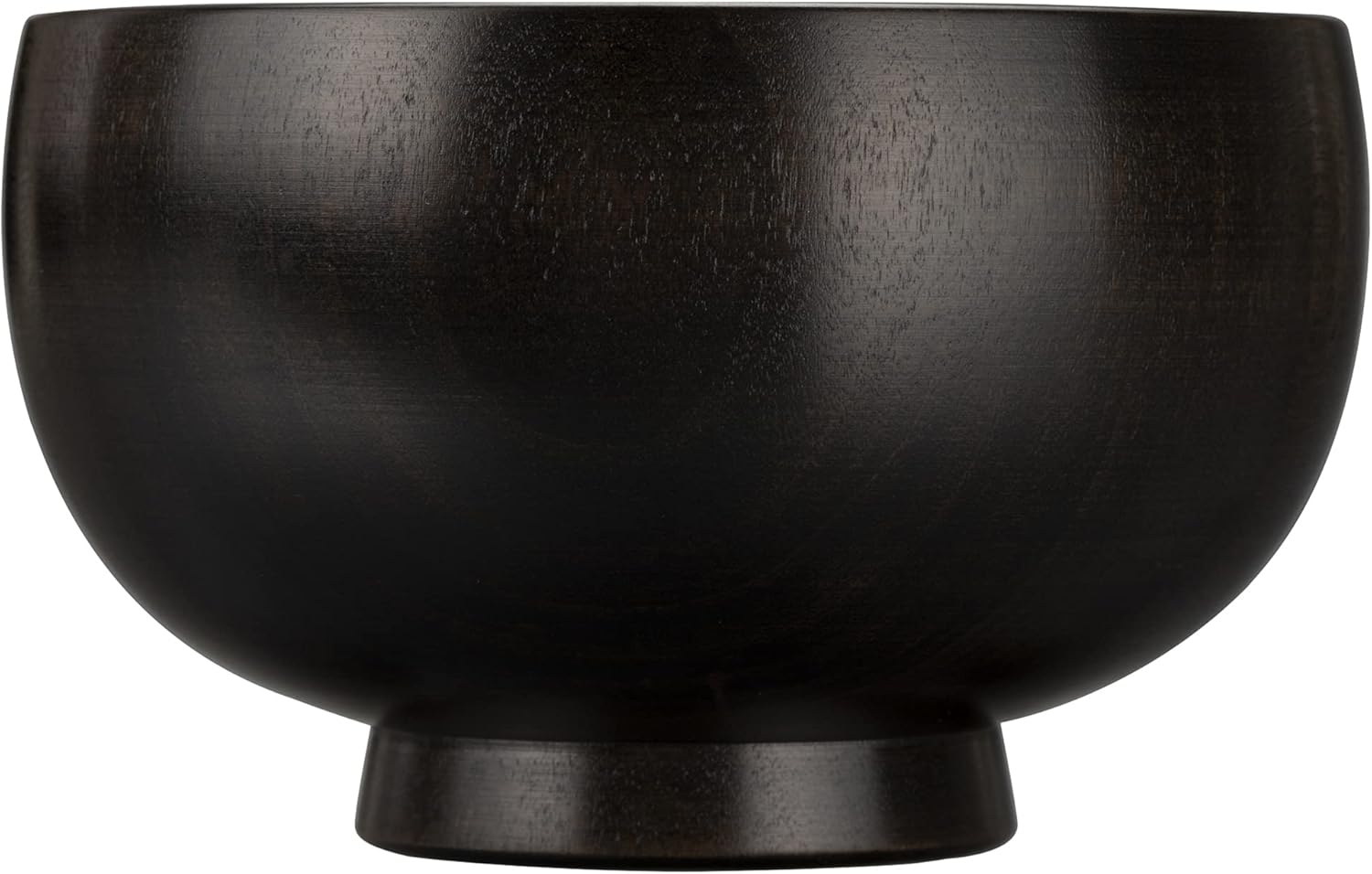 Yamanaka Lacquerware Shirasagi Wood Soup Bowl, Shirasagi Bowl, M, Approx. 4.3 inches (11 cm), Sakura, Jet Black, Made in Japan