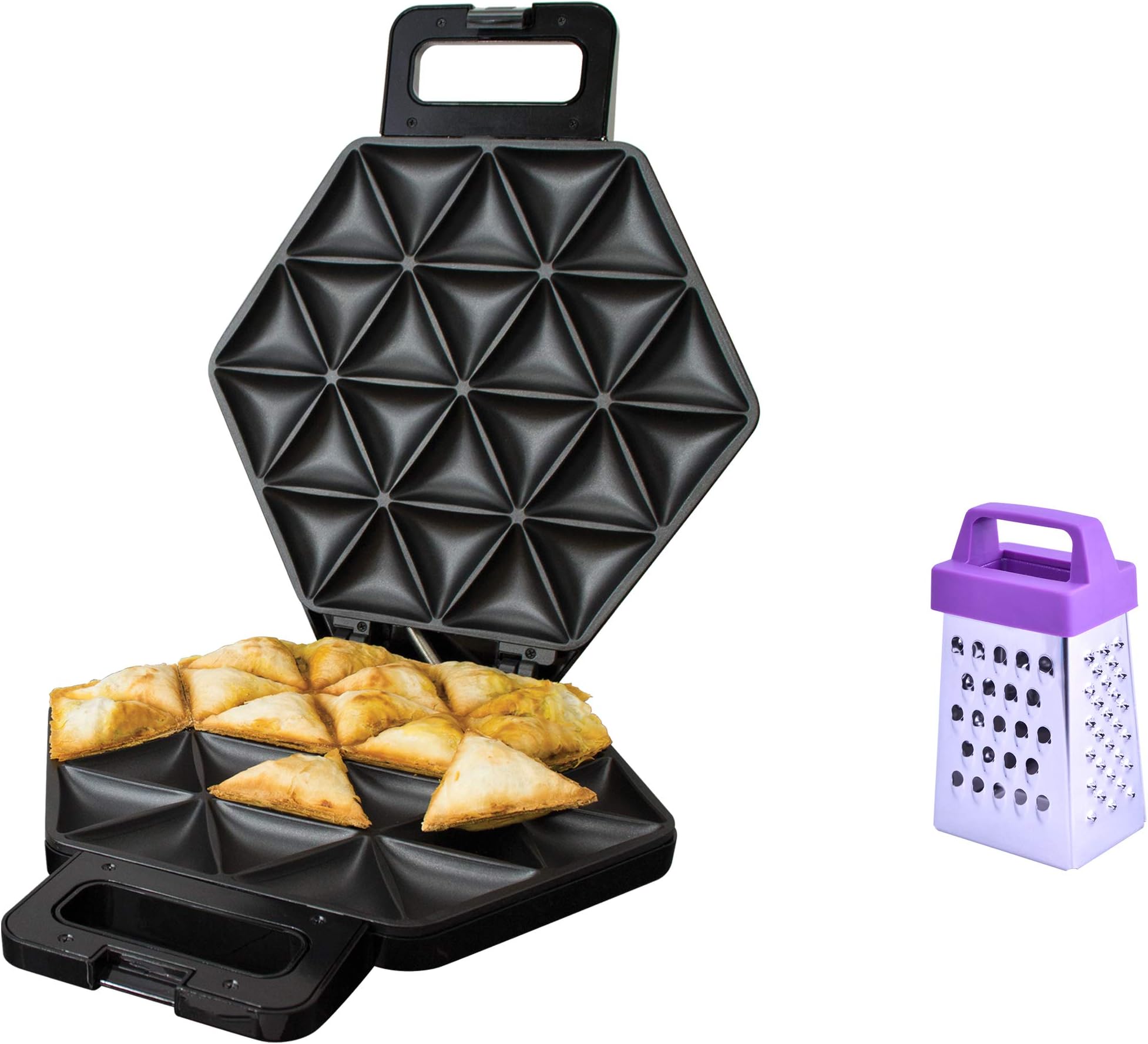 SMART Samosa Maker Kitchen Appliance Mould Machine Bundle with Free Mini Grater - Make 24 Deep Fill Perfect Samosas Every Time by SMART – Make Sweet or Savoury - SSM24