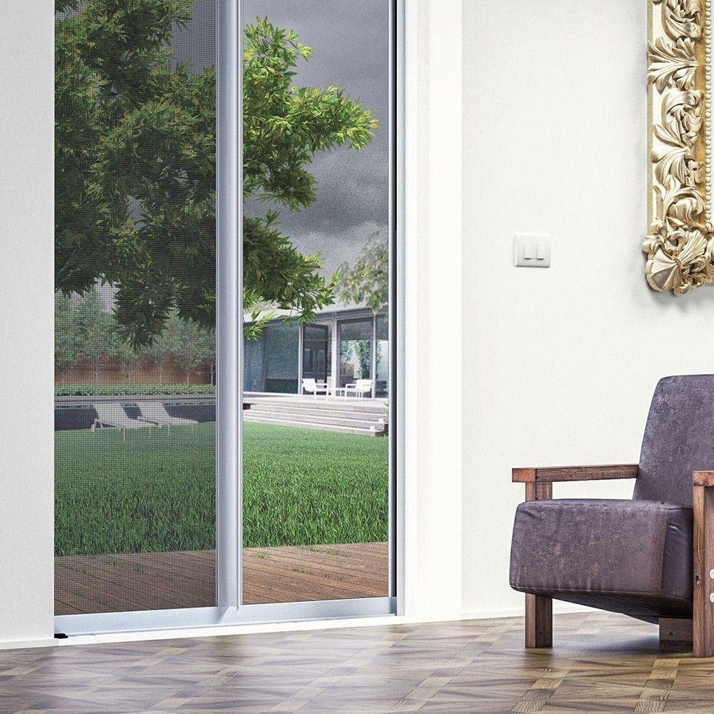 Decorspace Zanzariera a rullo Laterale per porte e finestre adattabile su misura in kit Fai da te (160 X h 250 cm, Bronzo Ossidato)