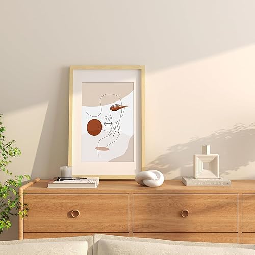 Vista 956 de Egofine Portarretratos de 9 x 12 pulgadas hecho de madera maciza con plexiglás, fotos de 5 x 7/6 x 8 con paspartú o de 9 x 12 pulgadas sin paspartú