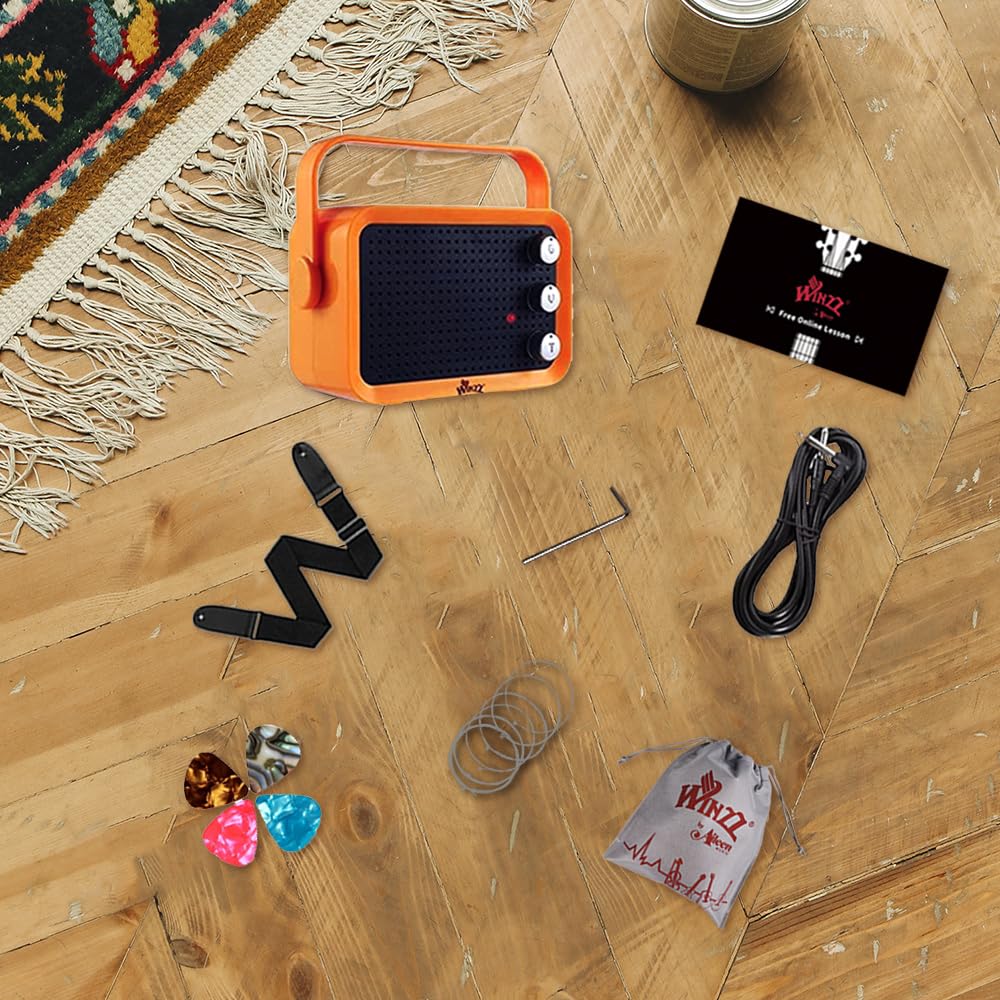 Winzz 30 Zoll Mini E-Gitarre Kinder Ahorn Griffbrett Elektrische Gitarre Anfänger Set für Kinder mit Verstärker (Sunburst)