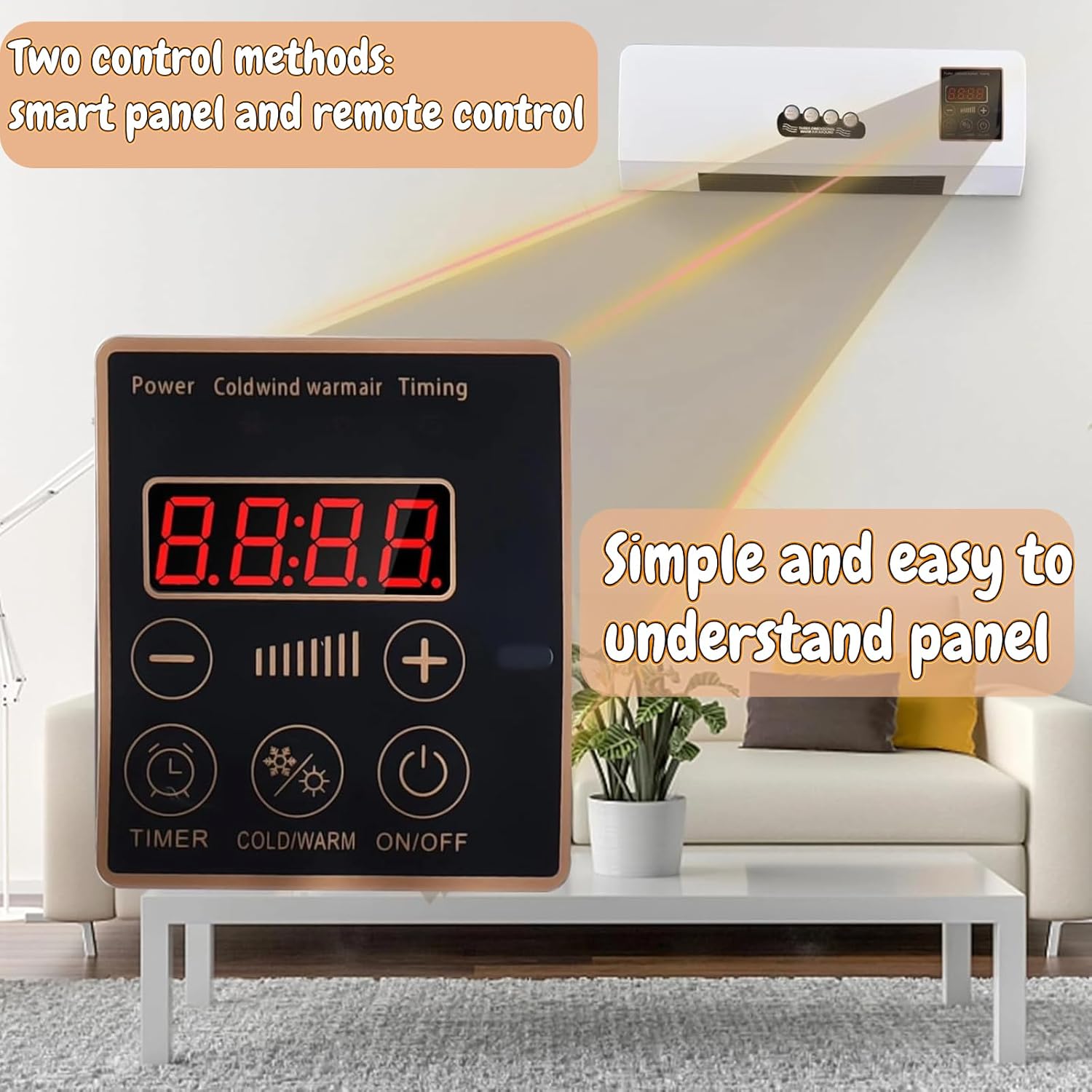 Close-up of the VINGVO unit's control panel and remote control