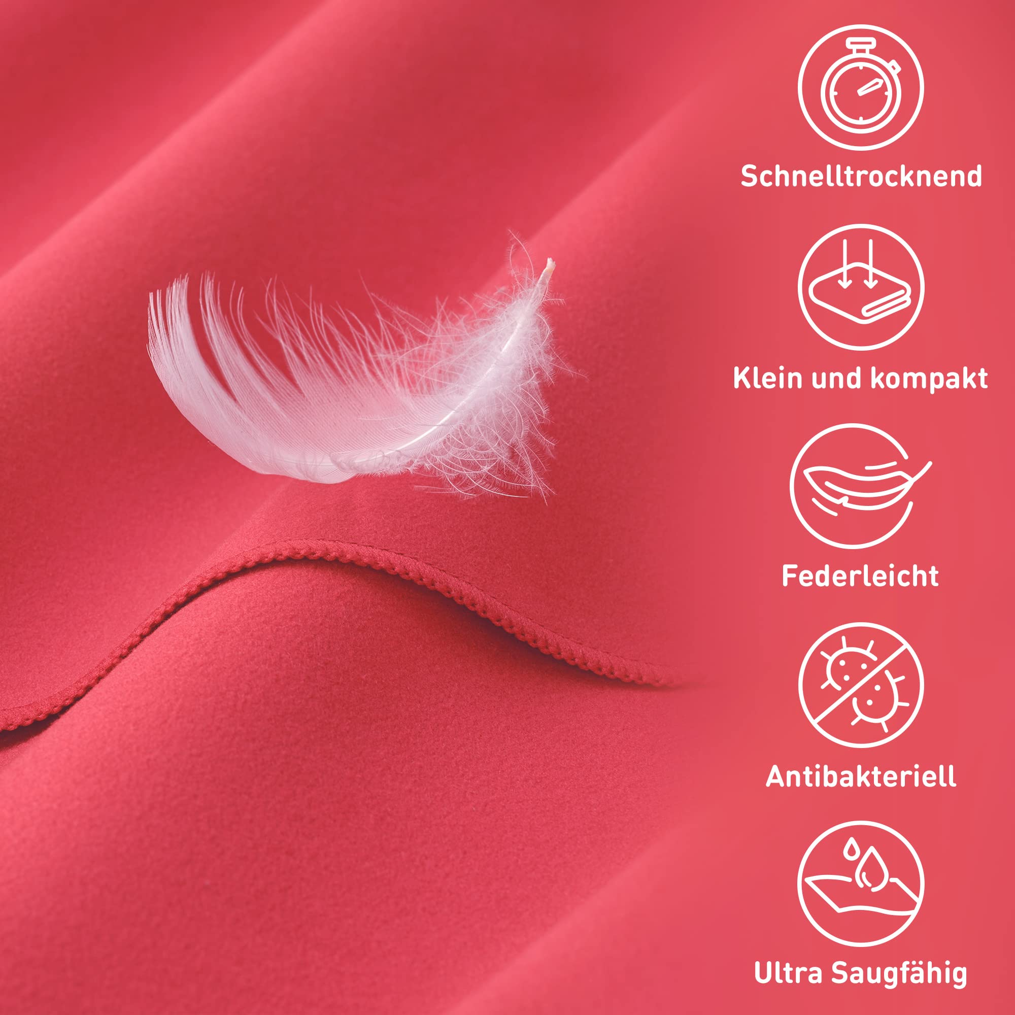 Fit-Flip Asciugamano Sportivo con Scomparto a Cerniera e Clip Magnetica - Telo in Microfibra - Compatto e ad Asciugatura Rapida - Accessori da Palestra uome e Donna