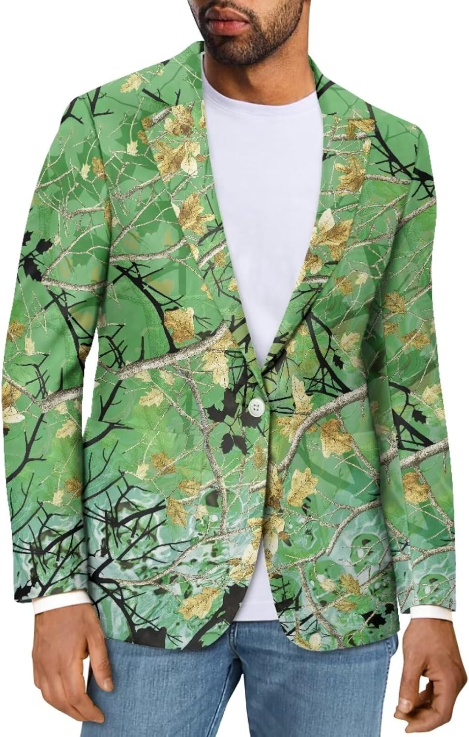 TOADDITDO Mens Sport Coat Suit Blazer Jacket Casual One Button Business Blazer