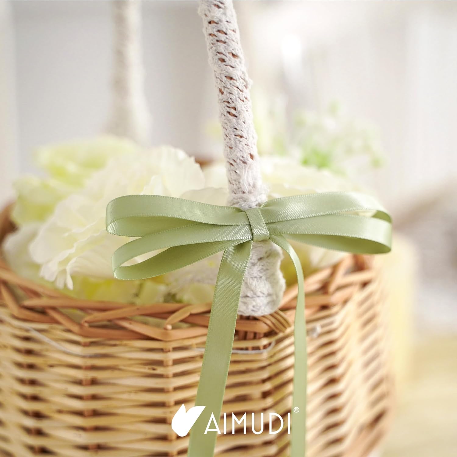 AIMUDI Sage Green Bows 4.5 × 9" Satin Bow for Gift Wrapping Twist Tie Bows Premade Ribbon Bow for Bouquets Invitations Baskets Crafts Wreaths Wedding Birthday Baby Shower Party Decorations, 36 PCs - Image 6