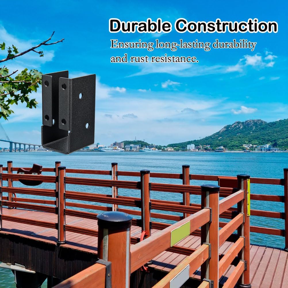 Concealed Joist Hanger，Brackets for Beam, Swing, Railing, Fence, Powder-Coated Steel (4Pcs)