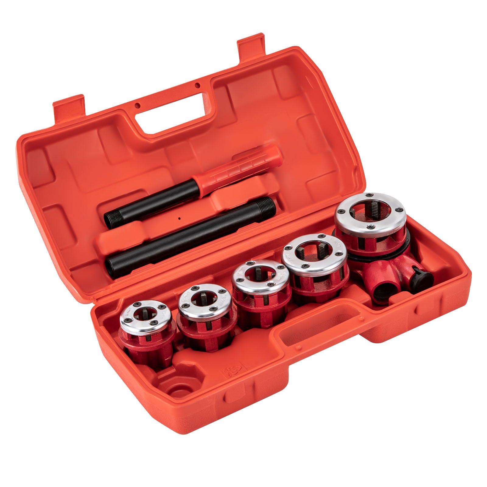 Juego de 5 piezas de terraja de corte (3/8", 1/2", 3/4", 1", 1-1/4") para construcción de viviendas, construcción, construcción de tuberías y la industria de la instalación.