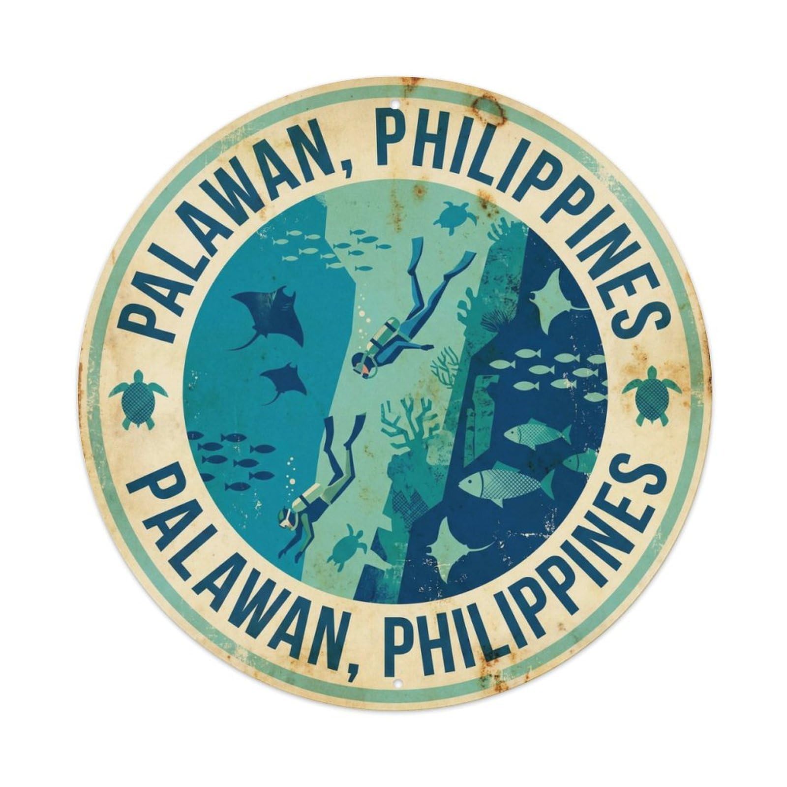 Tubbataha Coral Facade Palawan Tropical Ocean Metal Tin Sign