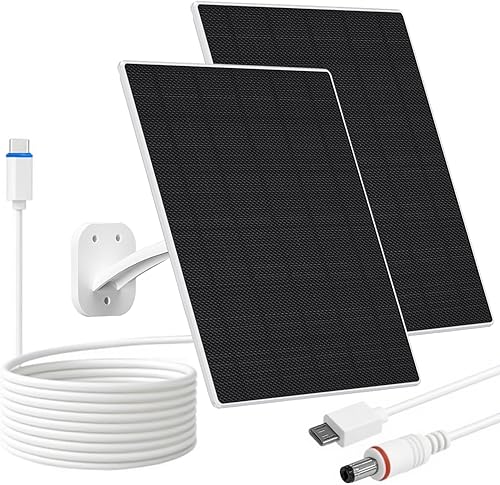 Miniatura 8 de FUTUREZEN Panel solar de 4 W para cámaras WYZE, cargador solar USB-C y micro USB, compatible con WYZE Cam Pro, cámara exterior V1/V2, cable de 9.8