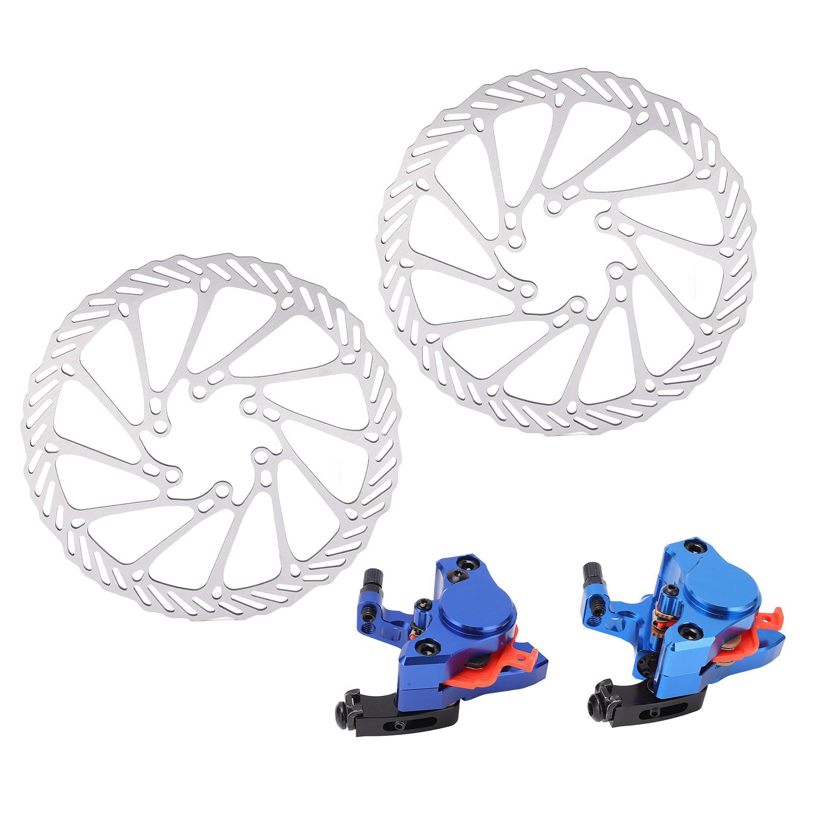 Set rotore freno a disco professionale per bici Set freno a disco in lega di alluminio lavorato a CNC sensibile per mountain bike da strada con dischi da 160 mm Pastiglie freno