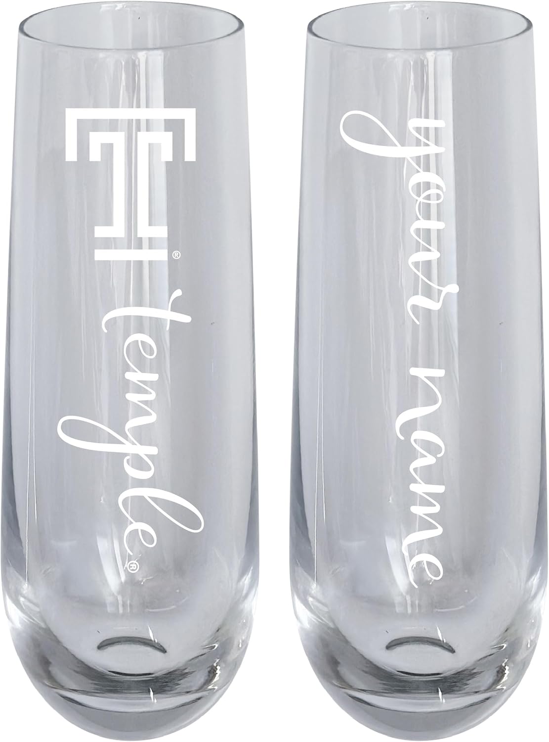 Copa de Champagne Temple University 10 oz Personalizable - Producto Oficial