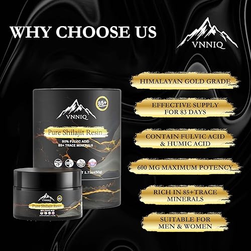 Miniatura 6 de Suplemento energético orgánico de Shilajit para hombres Resina Shilajit pura evoca la vitalidad primordial para tu esposo - 80% de ácido fúlvico