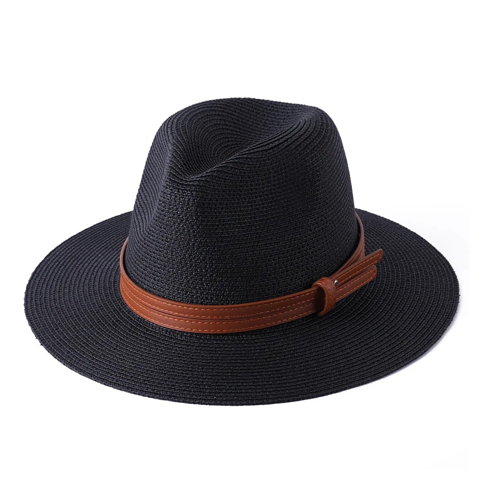 Cappello da sole in paglia a tesa larga di grandi dimensioni, copricapo spiaggia estivo unisex