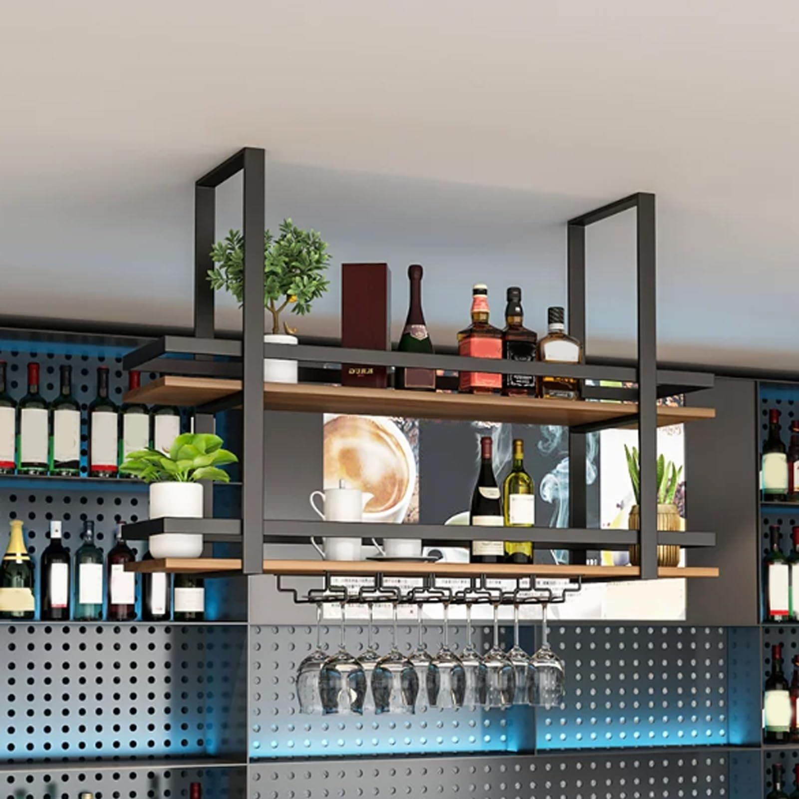 Porte-verres à vin pour bar et café l'atout charme de votre cuisine