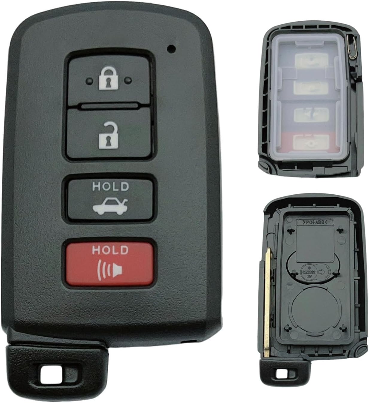 Replacement Key Fob Shell Case Fits for 2019 2018 2017 Toyota Highlander Avalon Camry Corolla RAV4 Keyless Entry Remote Control 4 Button Pad Cover (Toyota-b)