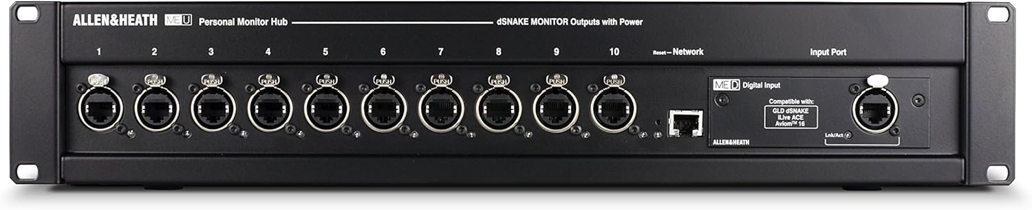 Allen & Heath ME-U 10 Port PoE Monitor Hub for ME-1 / ME-500 (AH-ME-U)