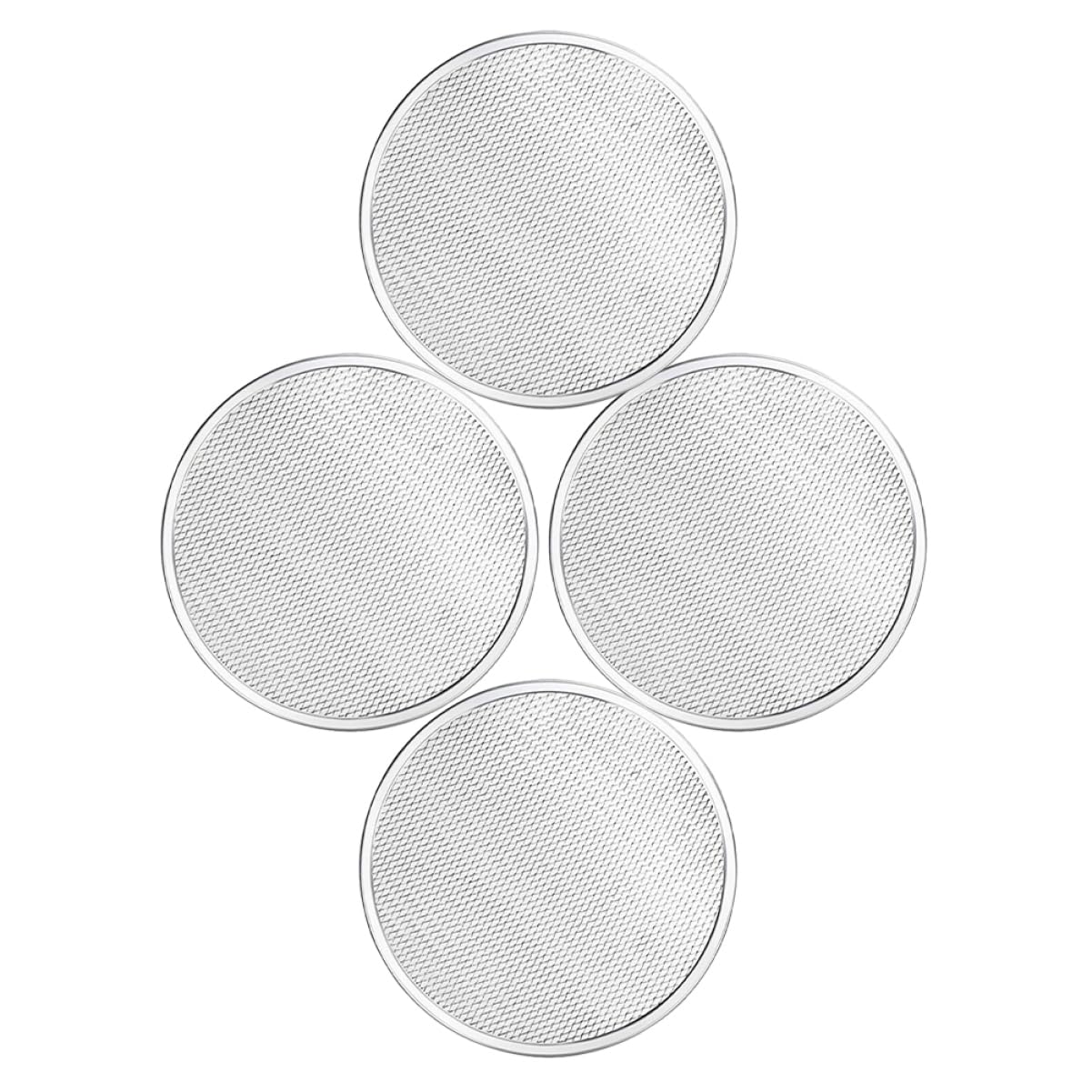 Abaodam Set 4 Pezzi Teglia Microforata per Pizza Rotonda in Alluminio