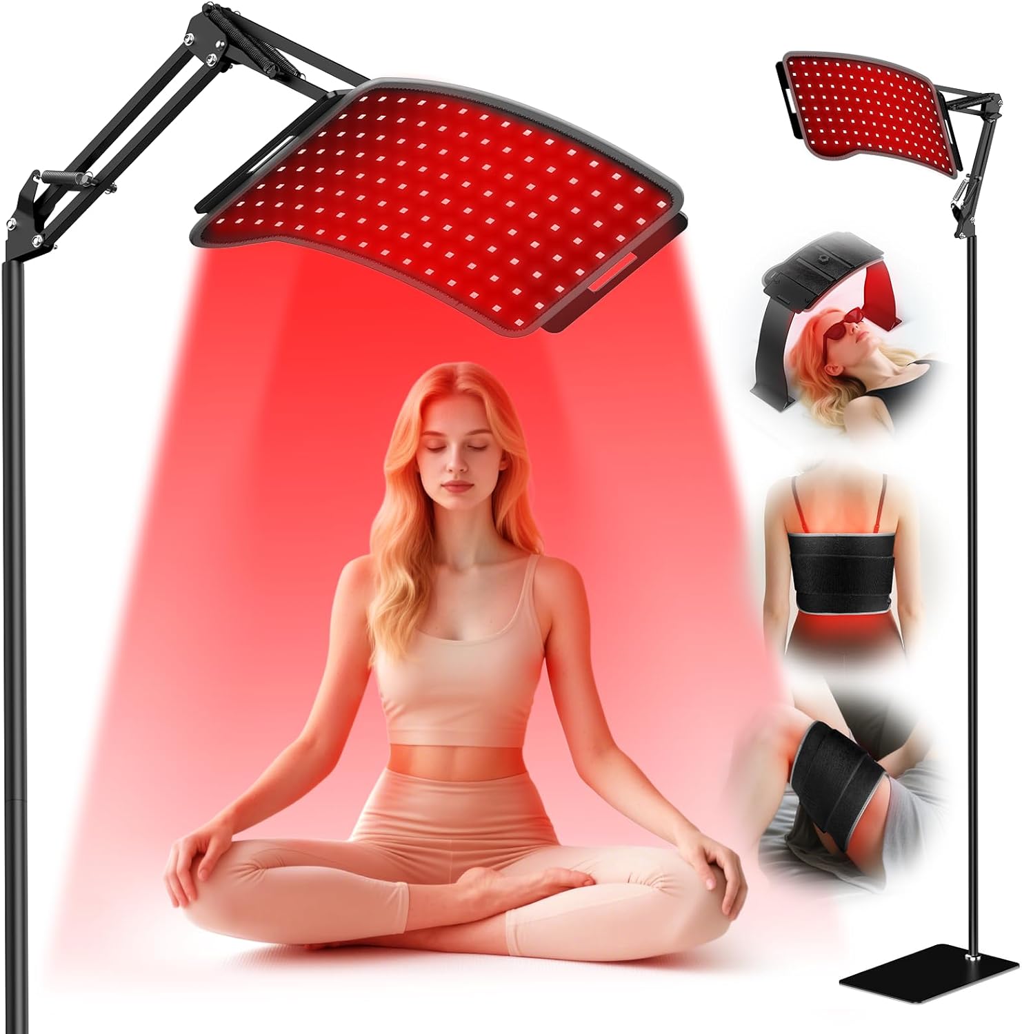 Red Light Therapy for Body - Infrared Lamp with Stand, 3-in-1 Use Versatile Light Therapy Device, 660nm Red Light & 850nm Near Infrared Light for Home Use, Ideal Gift for Women, Men