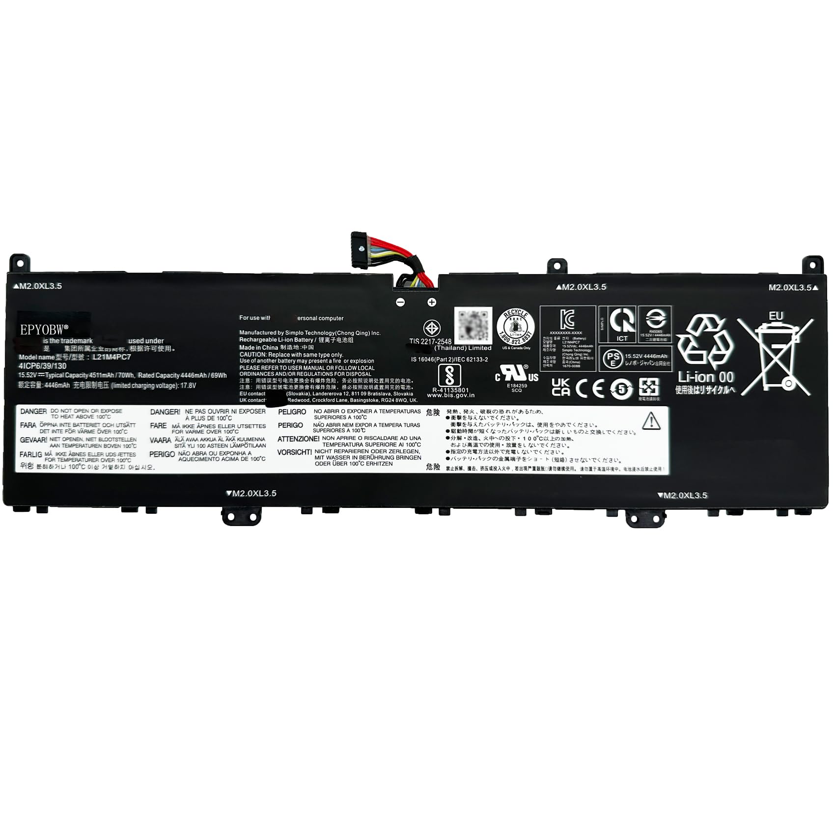 Amazon.com: EPYOBW L21M4PC7 Laptop Battery 70Wh Compatible with