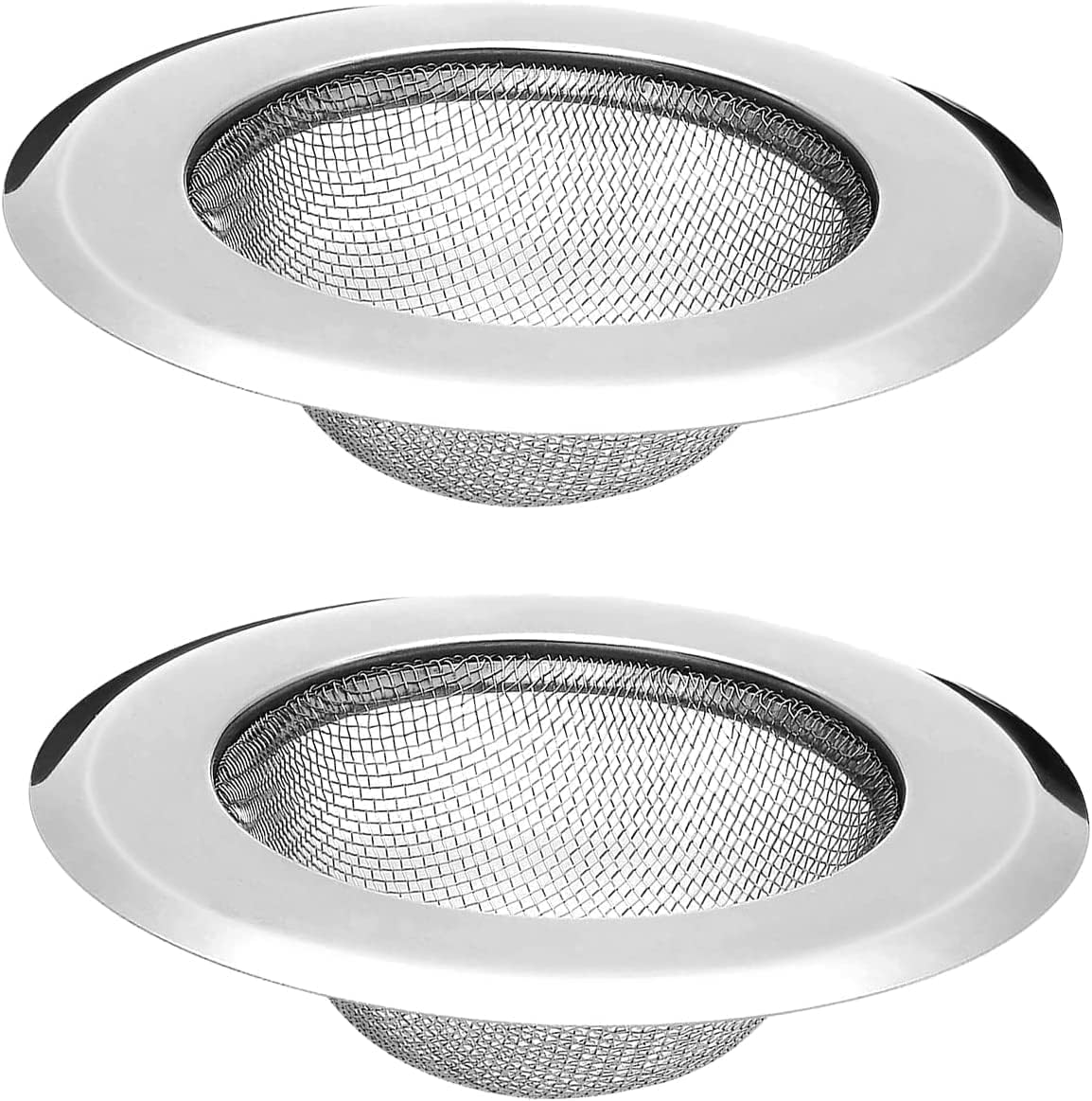 CYH Kitchen Sink Strainer, 2 PCS Stainless Steel Sink Strainers Basket for Food