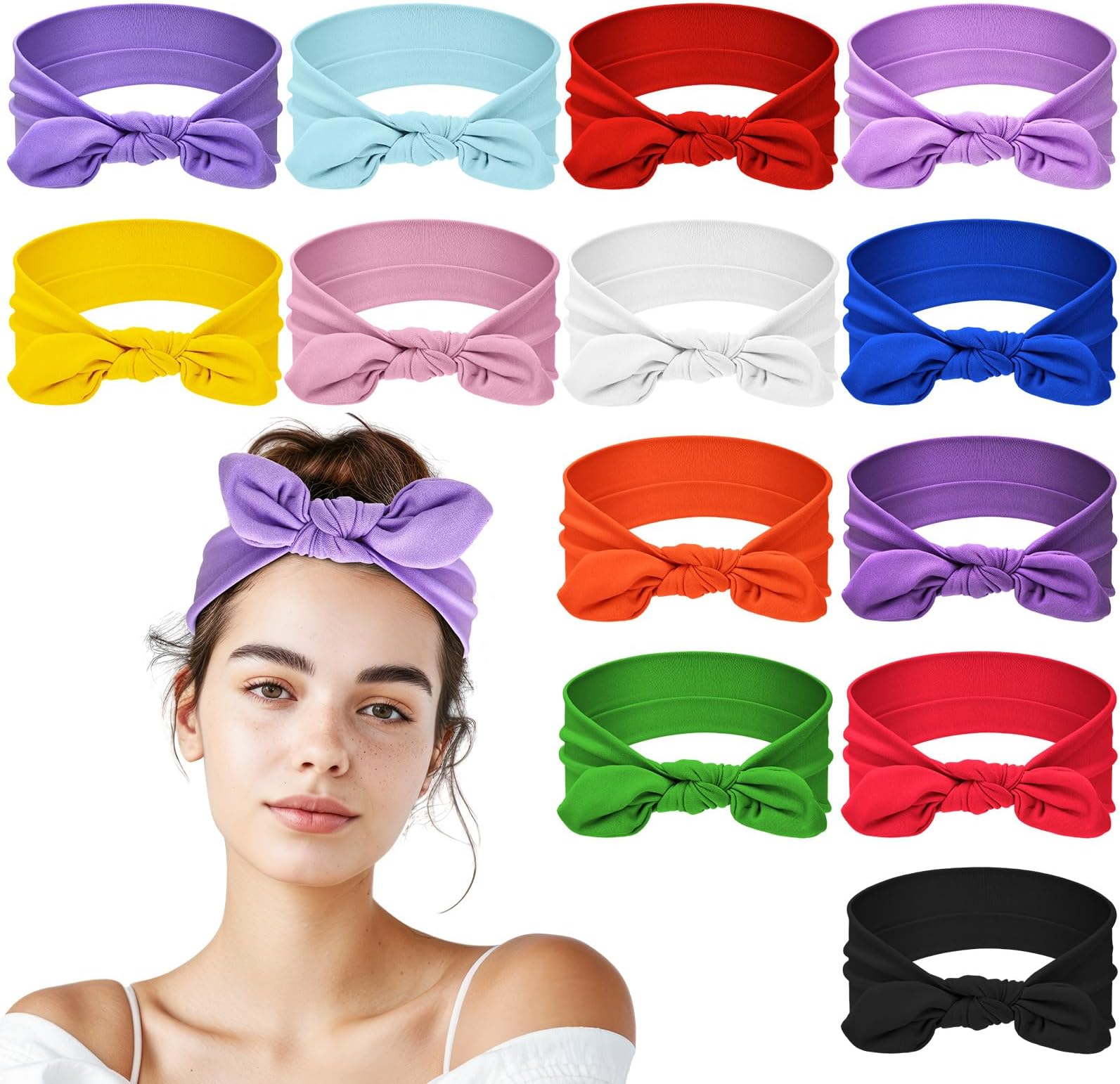 8 Pieces Boho Bandana Headbands Elastic Paisley Headbands Stretchy Yoga Headwraps Vintage Wide Hairbands Cute Hair Accessories For Women Girls Favors