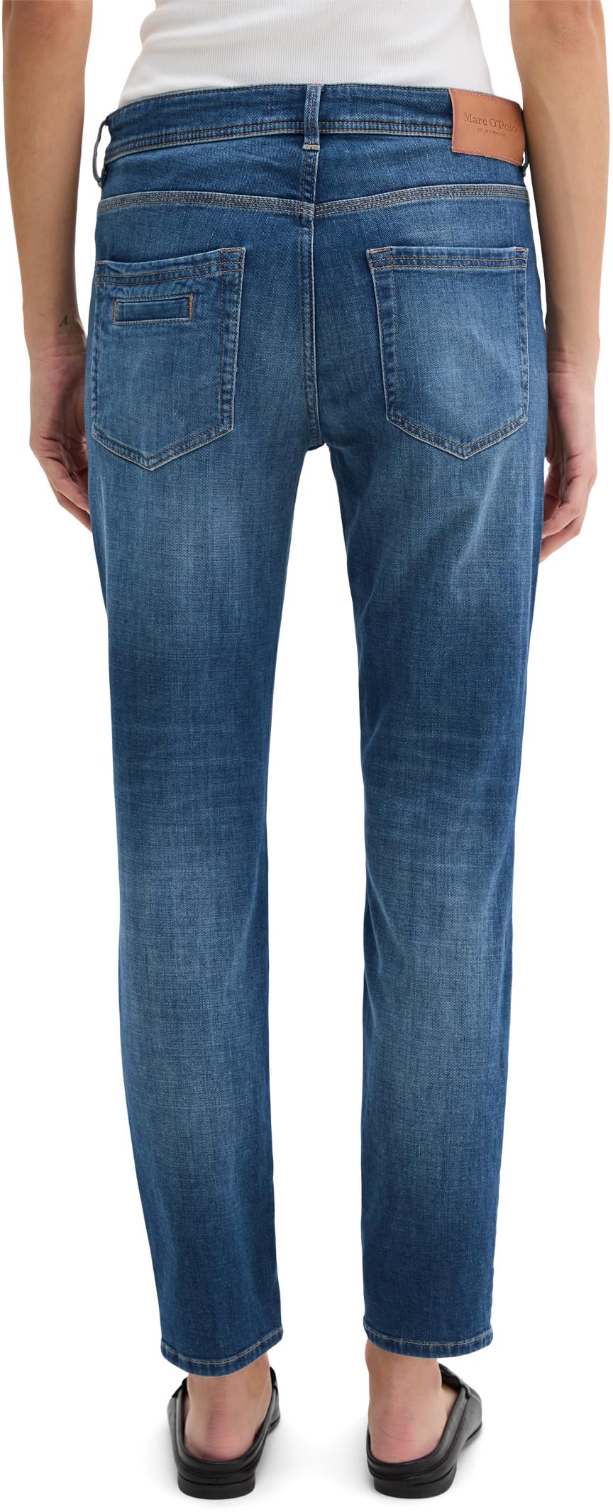 Marc O'Polo Jeans Model Theda Boyfriend Cropped mit Zwei Knöpfen