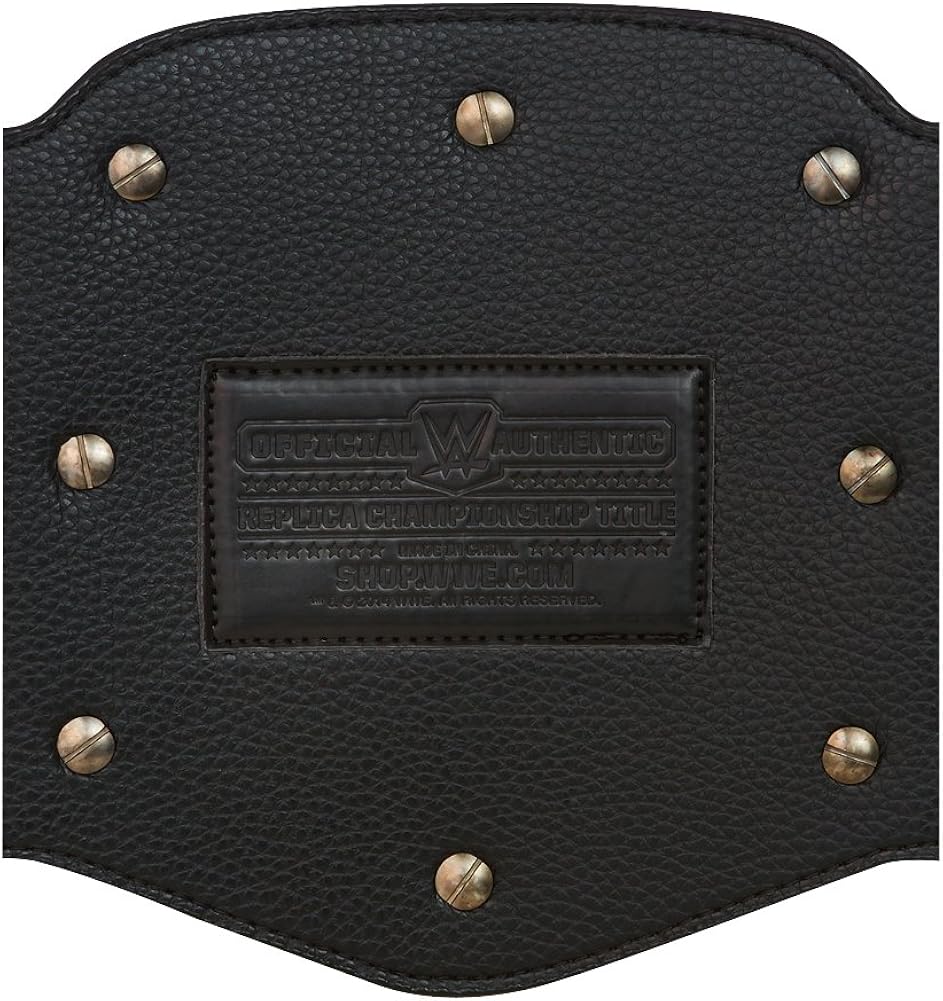 Amazon Com Wwe Authentic Wear Championship Kids Replica Title Belt 14 Gold Black Sports Outdoors