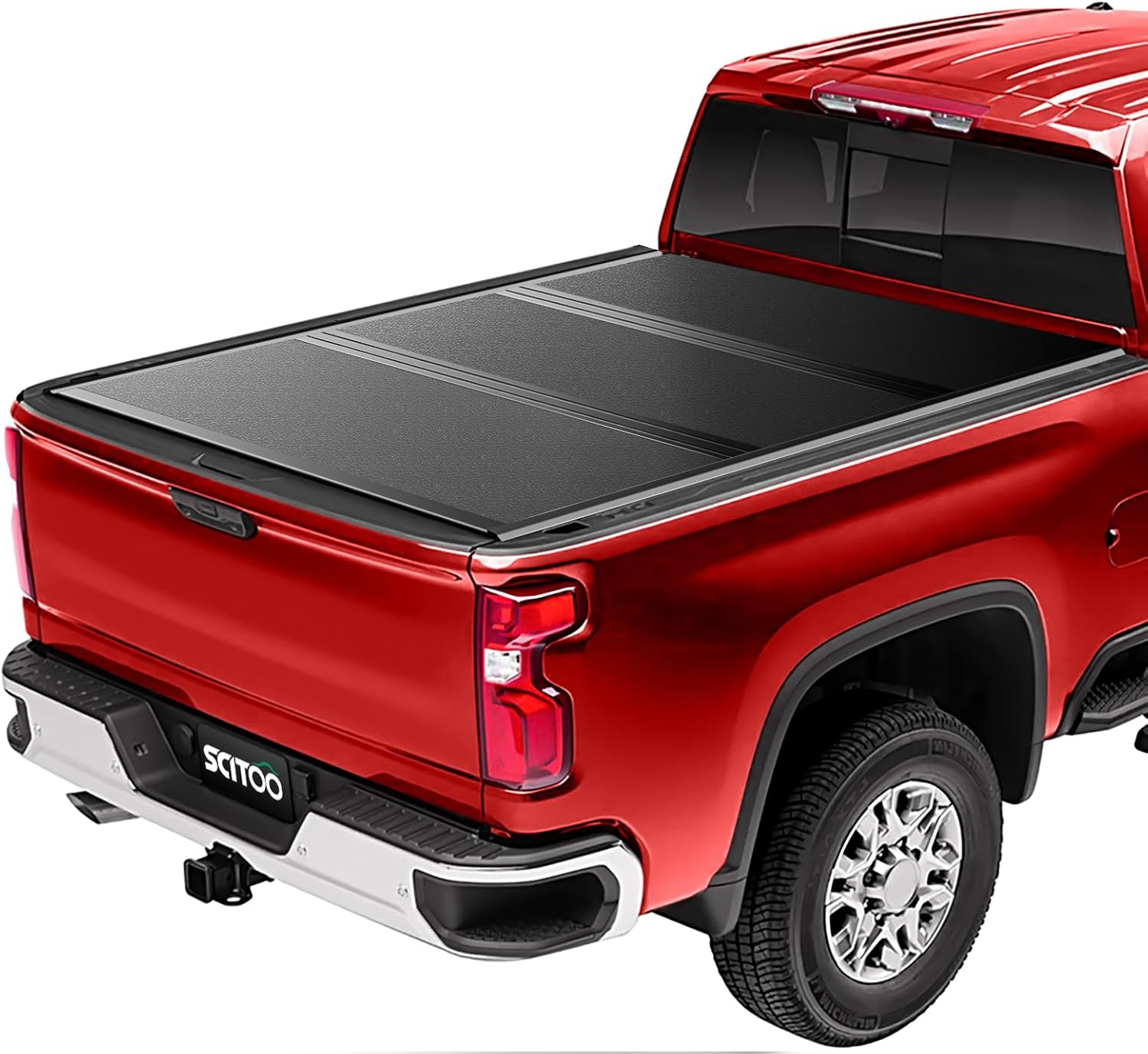 SCITOO Hard Tri-Fold Truck Bed Tonneau Cover Compatible for Toyota Tundra 2014-2021, Ford F-150 2004-2018 Fleetside 5'5"FT Bed Truck Bed Cover Kit 66"