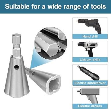 Wire Nut Twister,with 2pcs Bit Holders 1/4 Socket,Hex Shank Screwdriver Bit Holder,Wire Twisting Tool,Wire Nut Twister for Electrical Power Drill,Wire Twister for Quick Twisting Cable