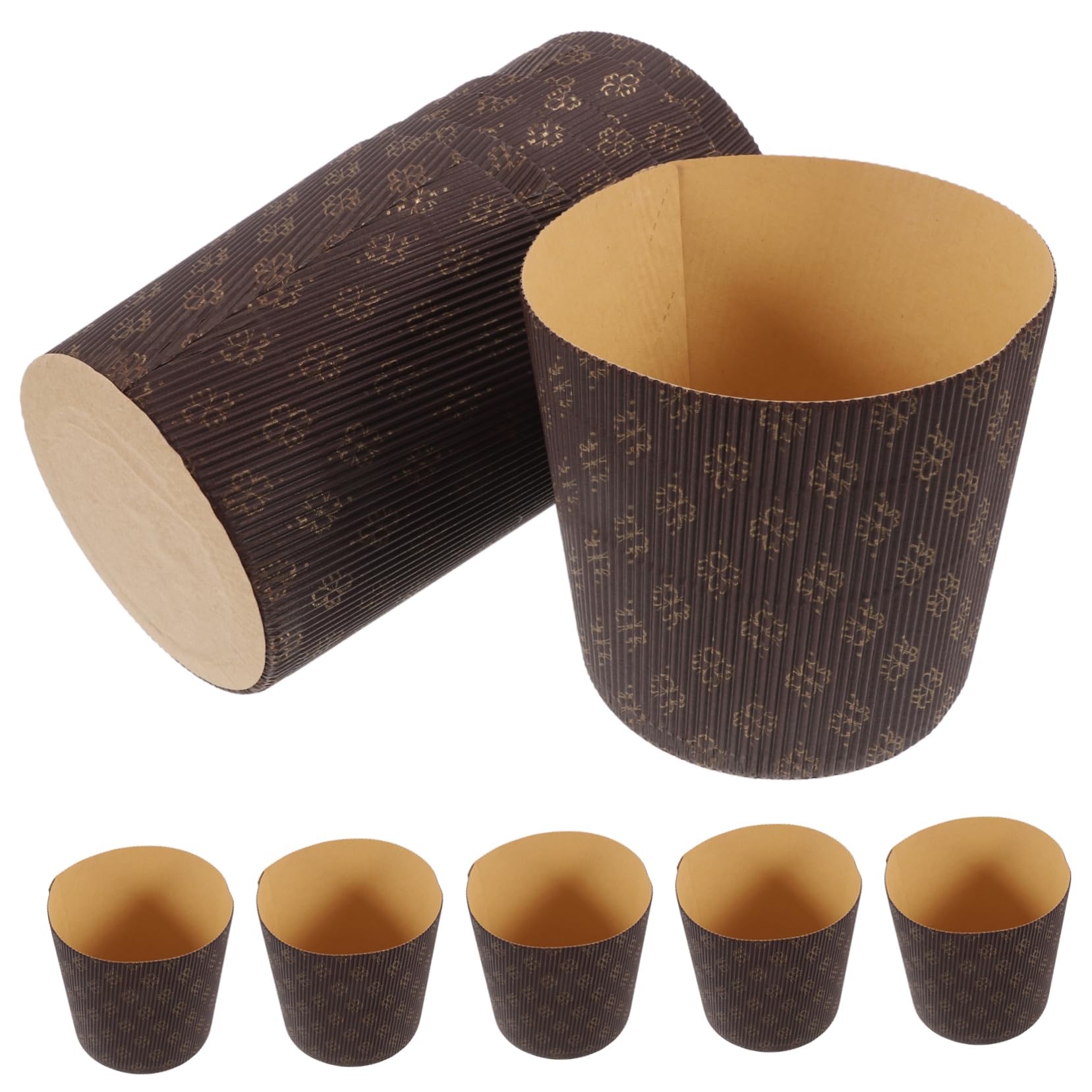 25 Capacillos para Hornear Muffins de Papel Marrón Resistentes Grasa, Molde para Pasteles Prácticos y Elegantes para Fiestas y Horneado en Casa
