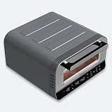 Electric Pizza Oven with Pizza Stone and Pizza Shovel – 450 °C for Crispy Stone Oven Pizza in 2 Minutes – 1700 W, Timer, Interior Lighting and Viewing Window – Professional Pizza Maker (GREY) - 4