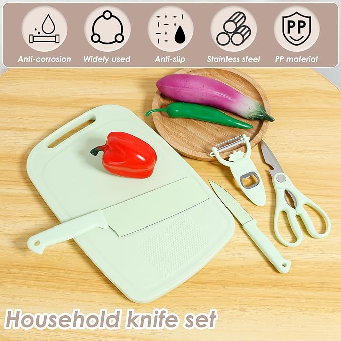 Set Cuchillos Cocina 5 Piezas Acero Inoxidable con Bloq miniatura 3