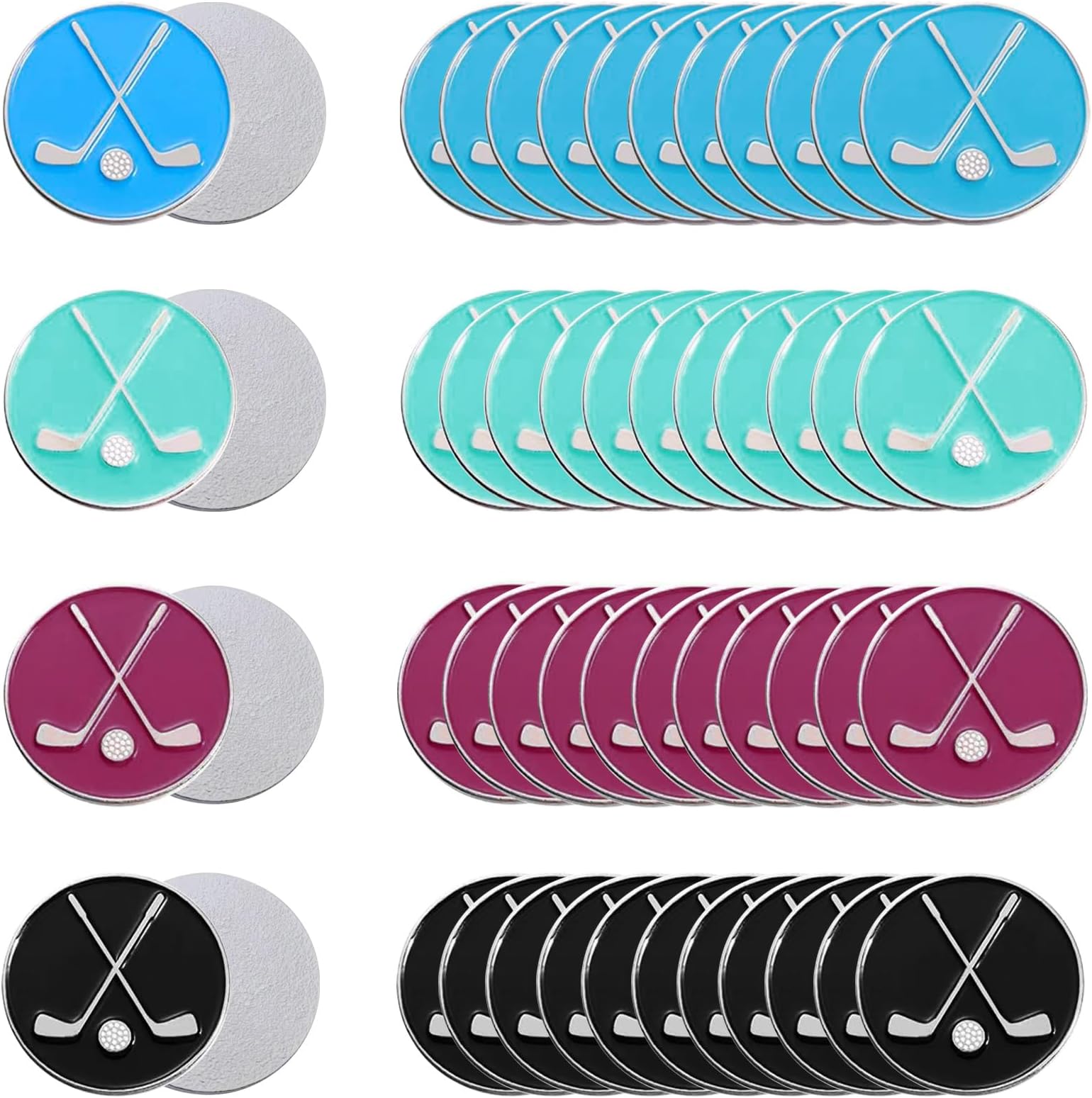 48 PCS Golf Ball Markers, Assorted Patterns – Golf Accessories for Hat Clips & Divot Tools | Gift & Partner Accessories Set for Men, Women, Golfer