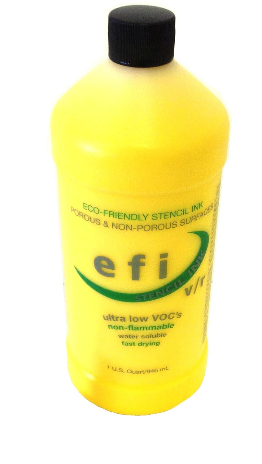 MARSH EFI Stencil Ink, 1 qt Bottle, Yellow Arts, Crafts