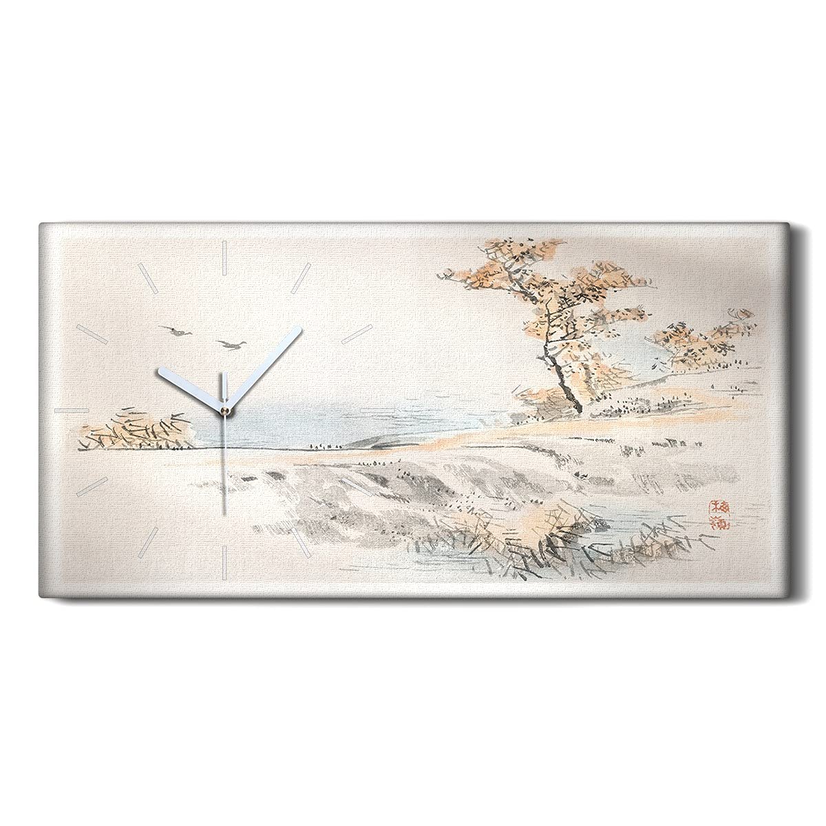 Horloge sur toile silencieuse pour chambre sans bruit de tic-tac