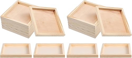Miniatura 10 de Tabla de manualidades, 6 unidades, bandeja de madera sin terminar para bodas, decoración del hogar y proyectos de manualidades, suministros de arte,
