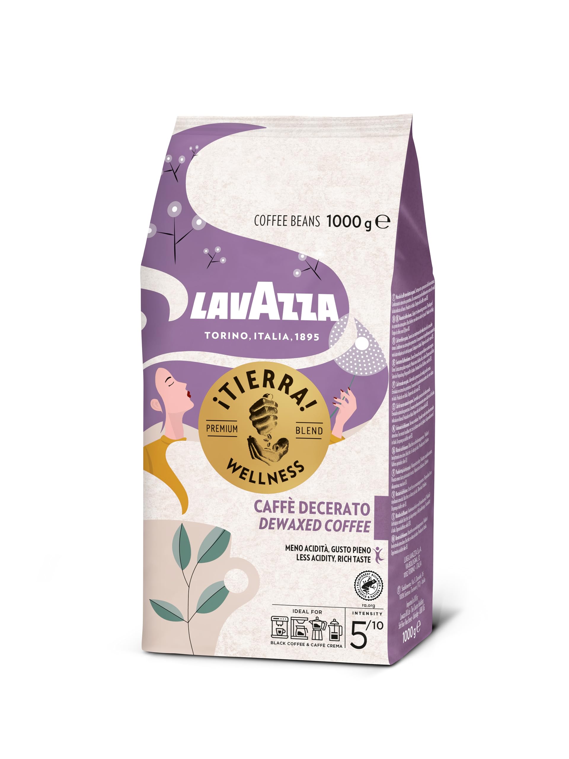 Lavazza Caffè Crema Kawa Ziarnista, Wellness, 1 kg