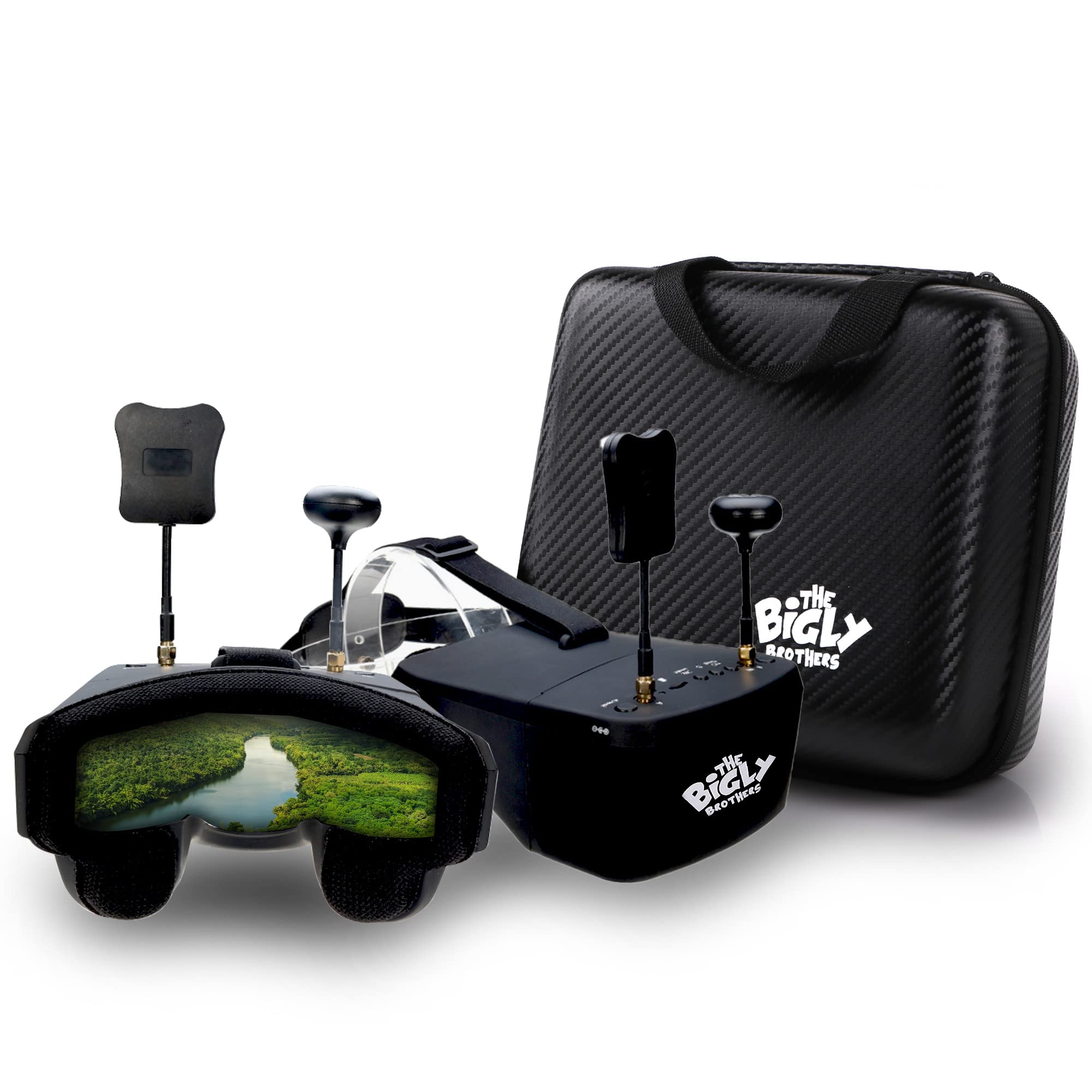 The Bigly Brothers True Diversity FPV Goggles, EV800D FX Edition, Improved Battery Life & Upgraded R