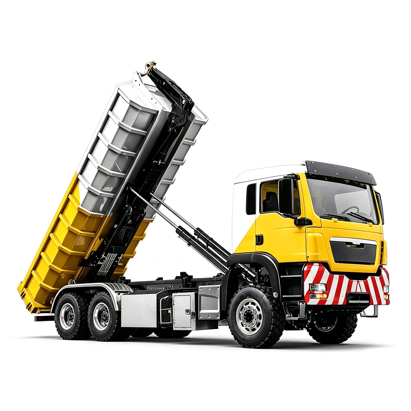 TOUCAN RC HOBBY LESU Z0102 1/14 - Carrello idraulico a carrello, 6 x 6 RC gancio sollevatore, cambio a 3 marce, serratura differenziale