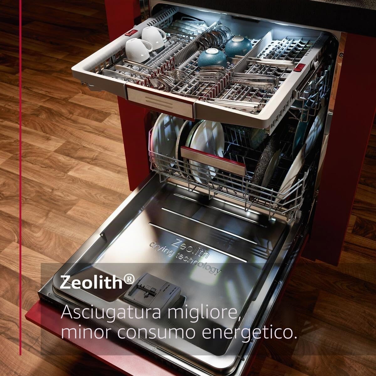 Neff S257ZCX01E, N 70, lavastoviglie Smarter XXL, 60 cm, cassetto portaposate, prodotto in Germania, essiccazione zeolite, estremamente silenziosa, cestello superiore regolabile in altezza, forte