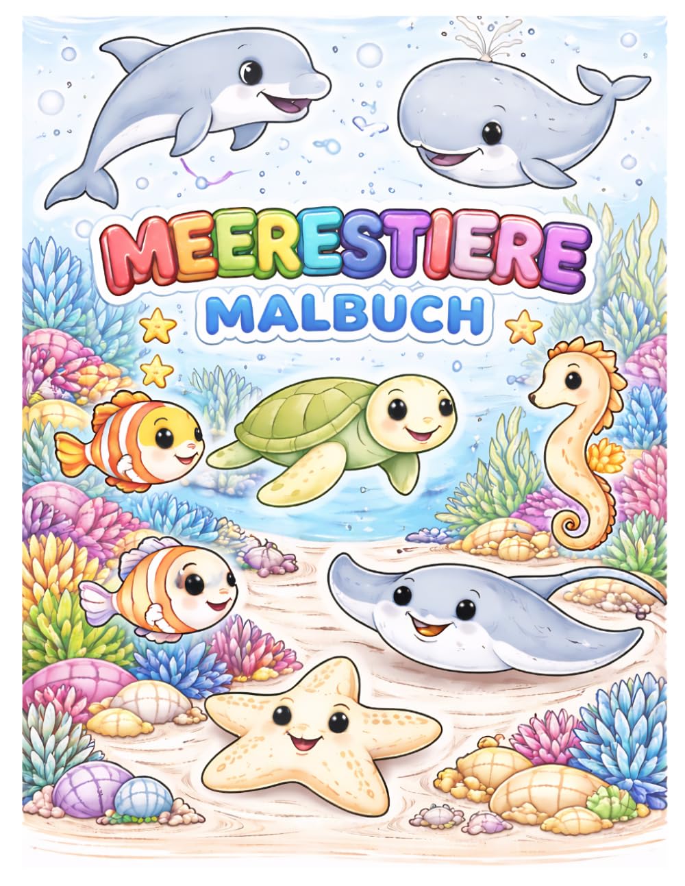 Mein großes Unterwasser-Ausmalbuch: 47 faszinierende Meerestiere und Unterwasser-Szenen zum Ausmalen