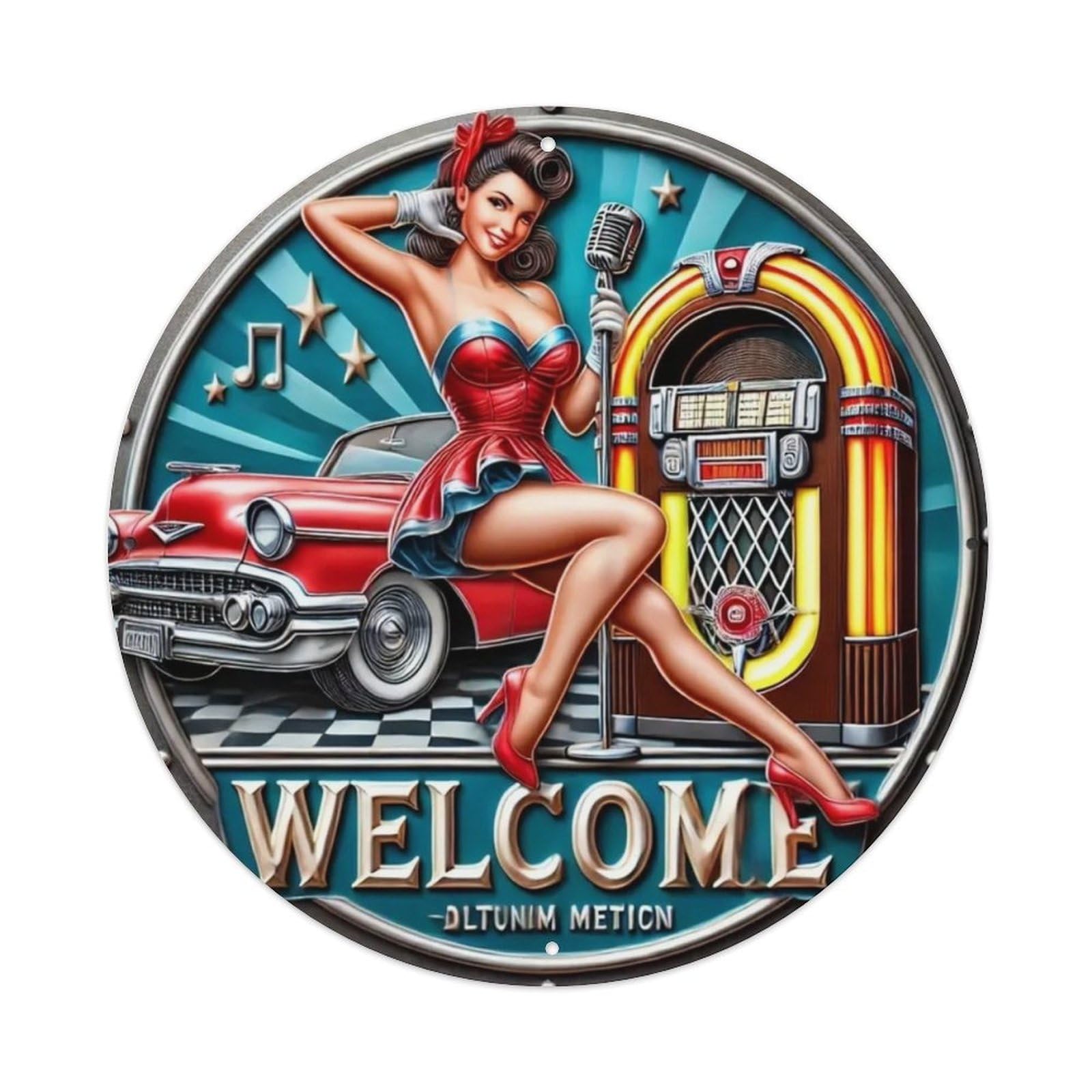 Igtefte Vintage Welcome To My Concert Tin Sign Style Home Bar Garden Wall Plaque Decor Metal Poster 8X8 Inch