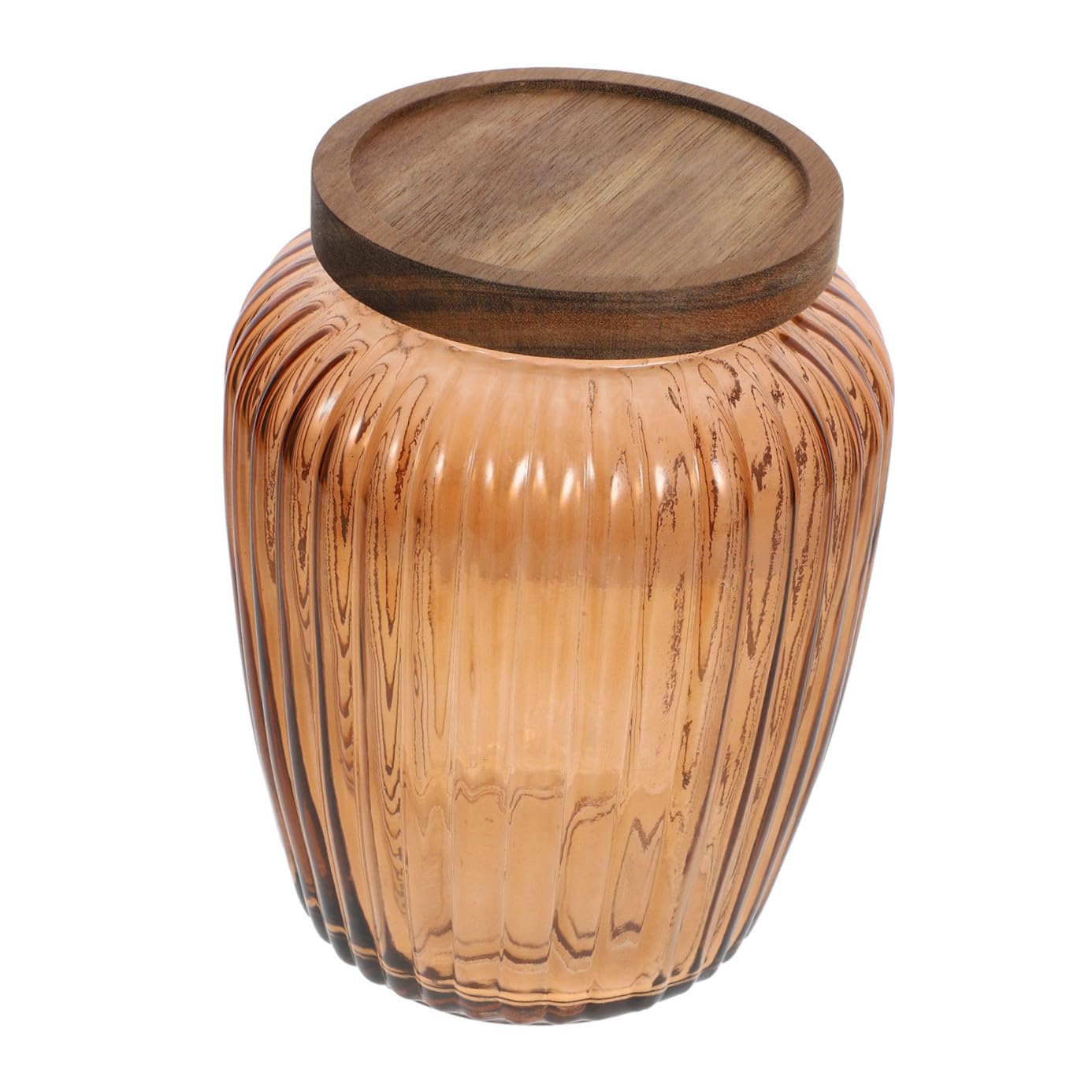 VALICLUD Barattolo Ermetico e Guarnizione in Silicone con Coperchio in Legno di Acacia da 2200ml in Vetro Contenitore Versatile per Organizzare la Cucina per Cereali e Legumi