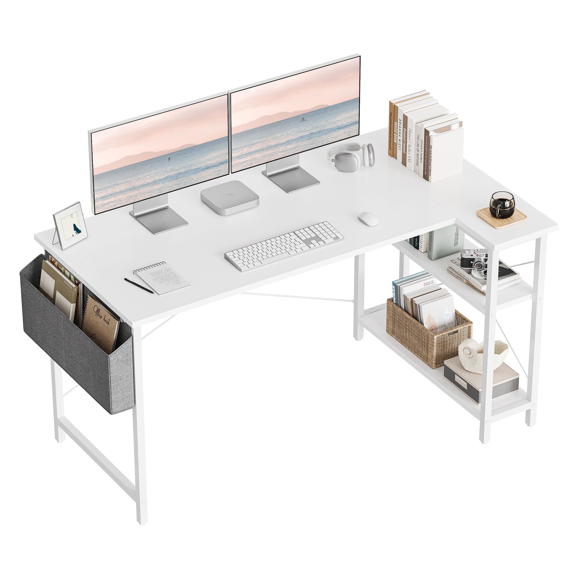 Amazon | CubiCubi l字デスク デスク 幅120cm パソコンデスク 机