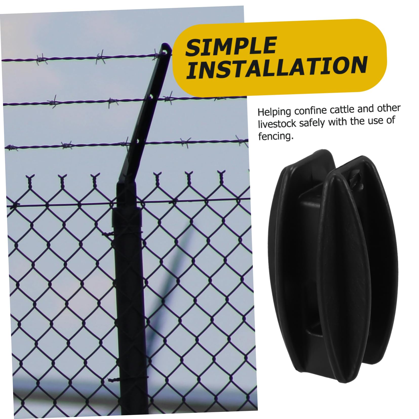 Mipcase 4 Set Di Isolatori Per Filo Di Recinzione Isolatori Per Recinzione Elettrica Resistenti E 10 Pezzi * 4