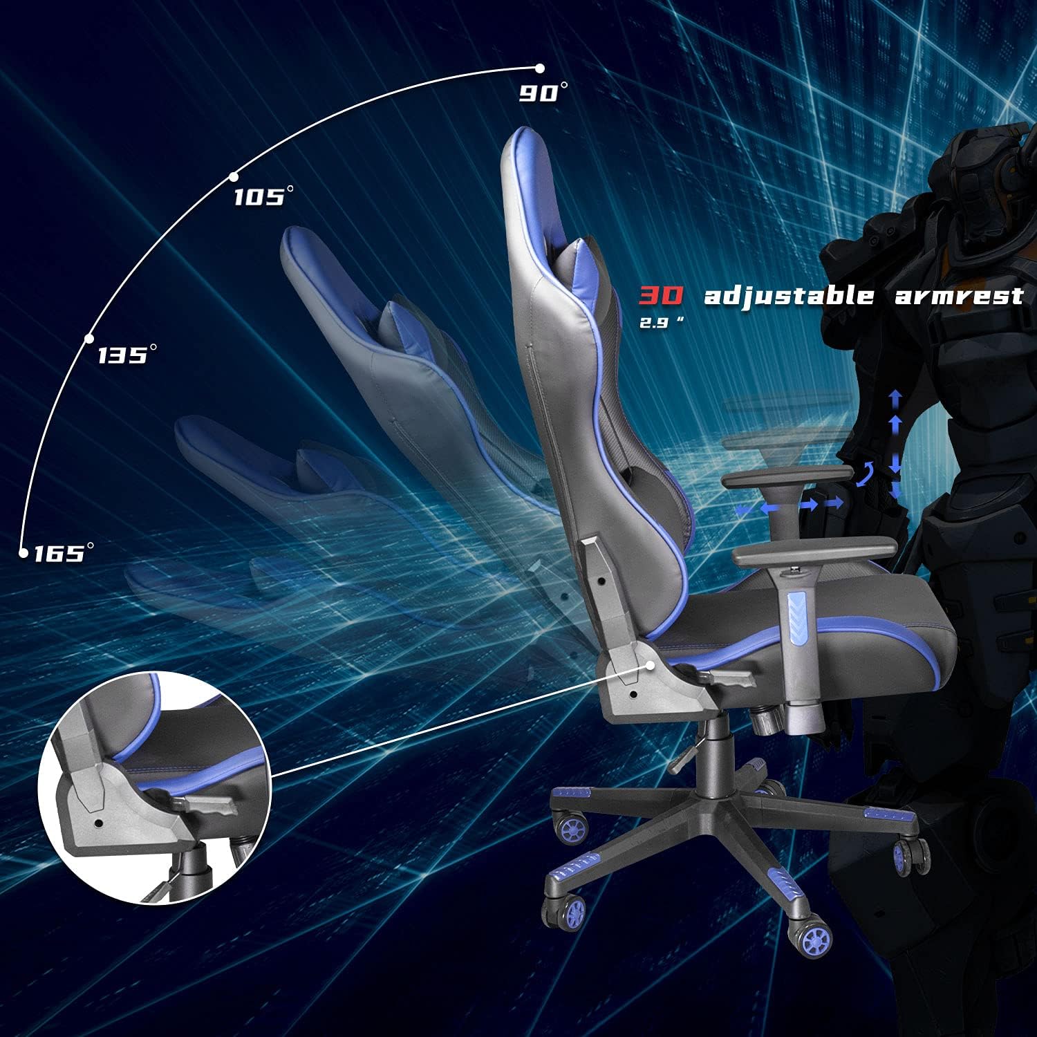 Buy iooHug Ergonomic Gaming Chair Computer Chair for Adults or Teens