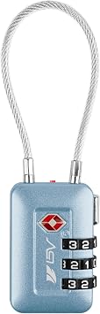 TSA Accepted Luggage Travel Lock, Set-Your-Own Combination Lock for School Gym Locker, Luggage Suitcase Baggage Locks, Filing Cabinets, Toolbox, Case Arctic Blue, 1 Pack
