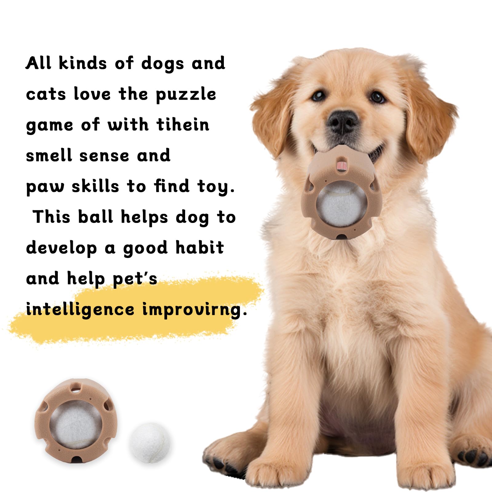 MUNSKT Tennis Puzzle Dog Toy Bouncies Ball - Image 3