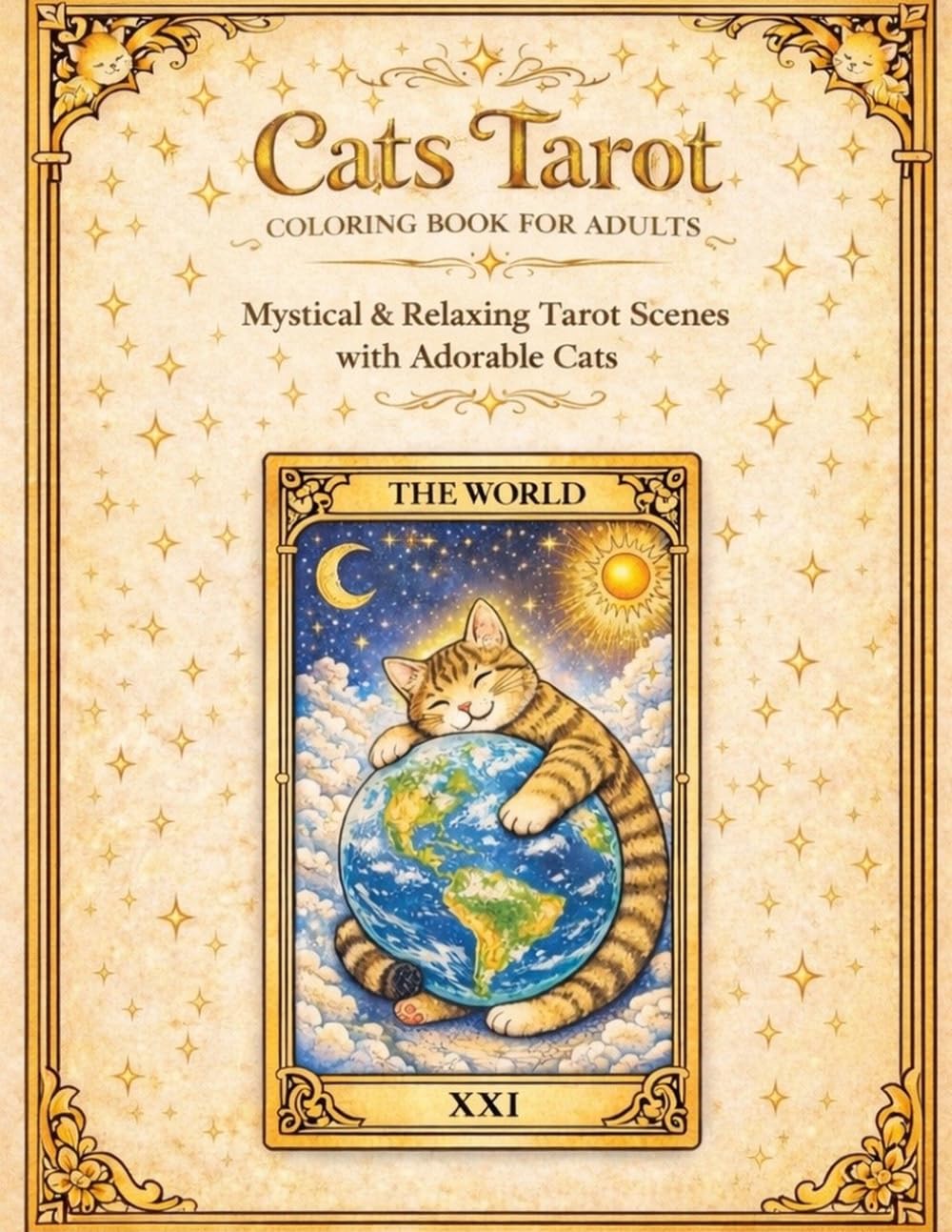 Cats Tarot Coloring Book for Adults: Mystical & Relaxing Tarot Scenes with Adorable Cats